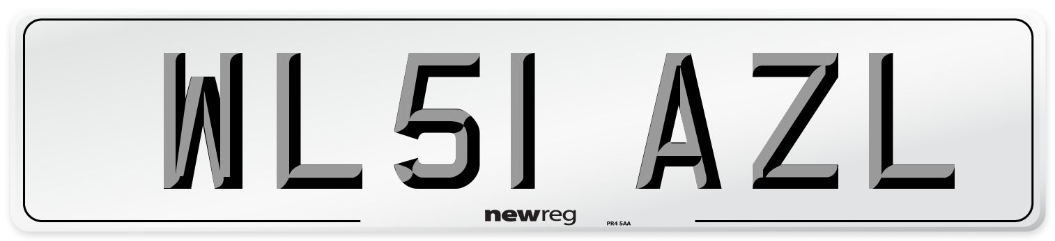 WL51 AZL Number Plate from New Reg